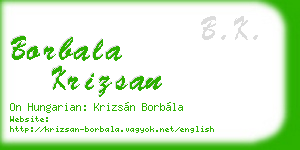 borbala krizsan business card