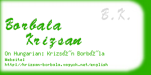 borbala krizsan business card